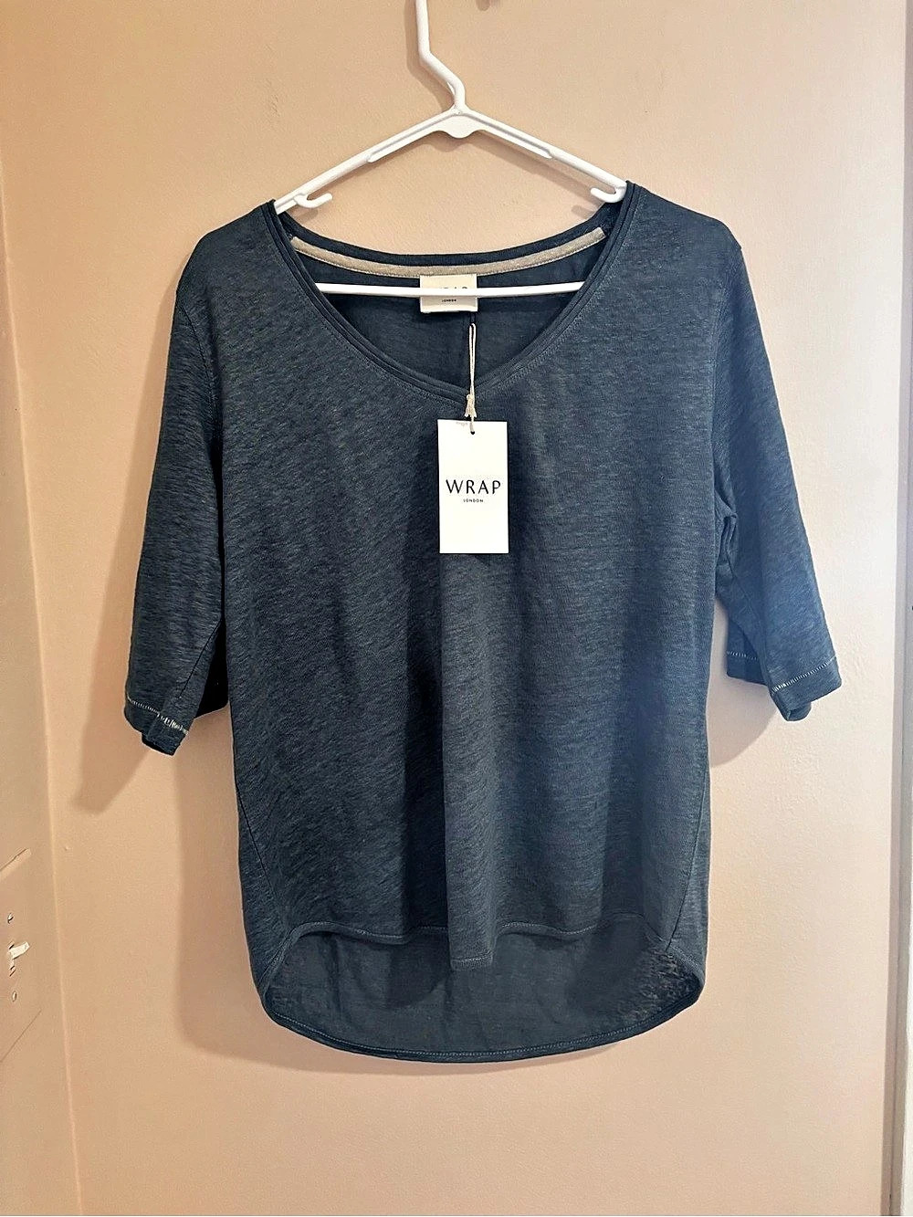 WRAP Tunic Top in Blue Size Medium NWT